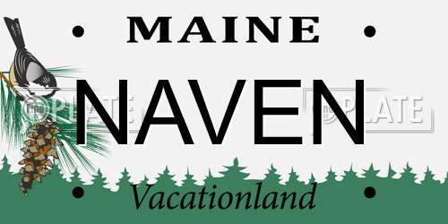 NAVEN Maine License Plate