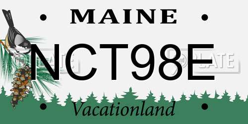 NCT98E Maine License Plate