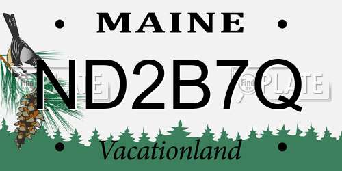 ND2B7Q Maine License Plate