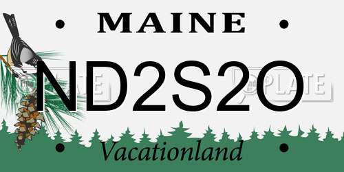 ND2S2O Maine License Plate