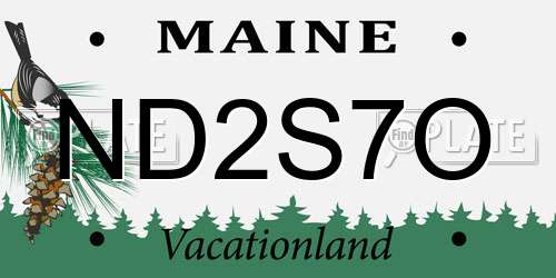 ND2S7O Maine License Plate