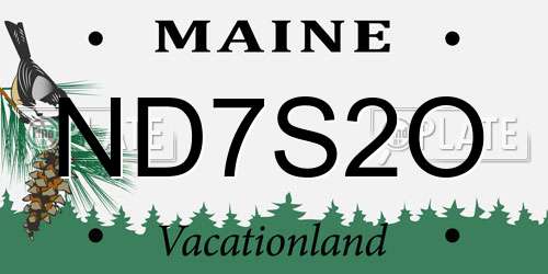 ND7S2O Maine License Plate