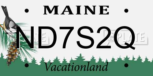ND7S2Q Maine License Plate