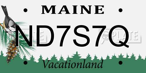 ND7S7Q Maine License Plate
