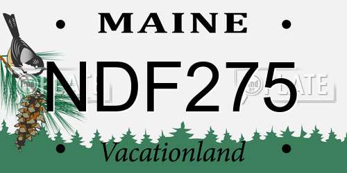 NDF275 Maine License Plate