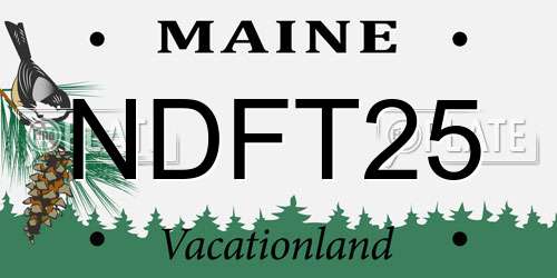 NDFT25 Maine License Plate