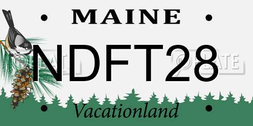 NDFT28 Maine License Plate