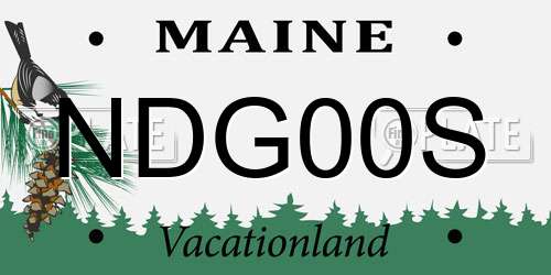 NDG00S Maine License Plate