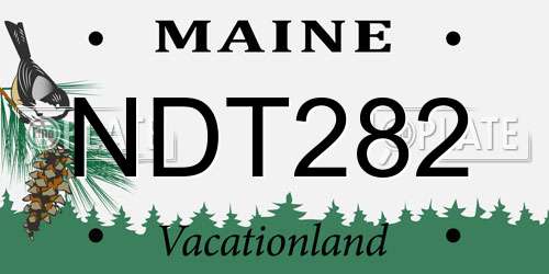 NDT282 Maine License Plate