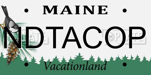 NDTACOP Maine License Plate