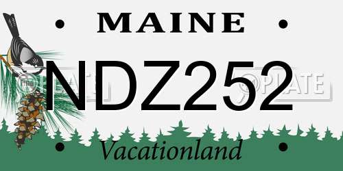 NDZ252 Maine License Plate