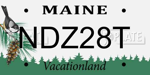 NDZ28T Maine License Plate