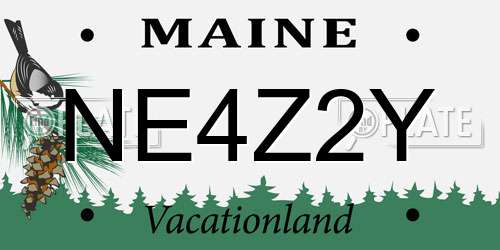 NE4Z2Y Maine License Plate