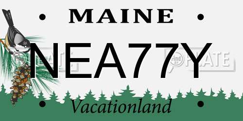 NEA77Y Maine License Plate