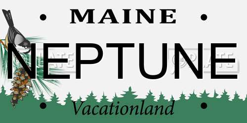 NEPTUNE Maine License Plate
