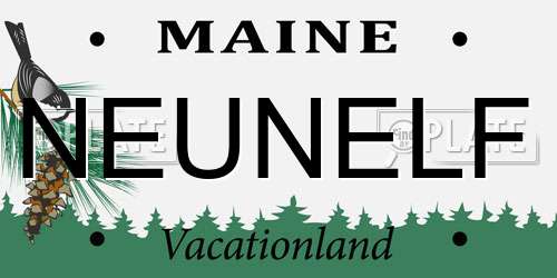 NEUNELF Maine License Plate