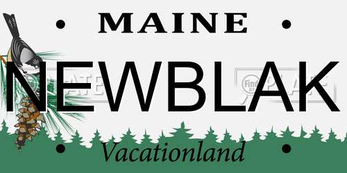 NEWBLAK Maine License Plate