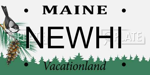 NEWHI Maine License Plate