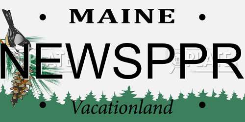 NEWSPPR Maine License Plate