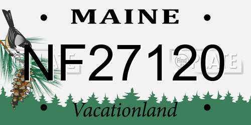 NF27120 Maine License Plate