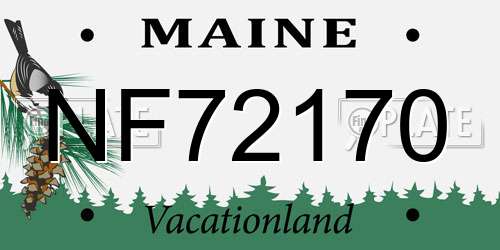 NF72170 Maine License Plate
