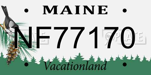 NF77170 Maine License Plate