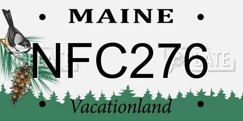 NFC276 Maine License Plate