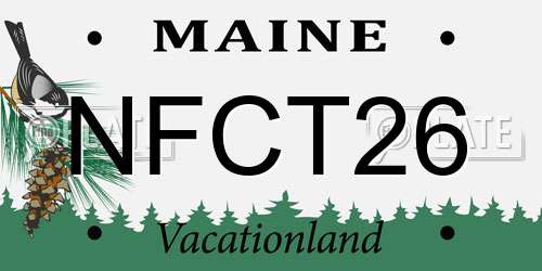 NFCT26 Maine License Plate
