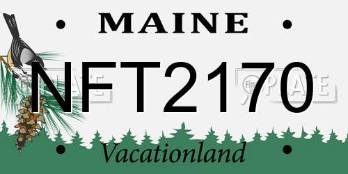 NFT2170 Maine License Plate
