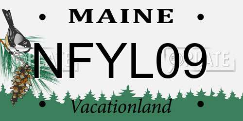 NFYL09 Maine License Plate