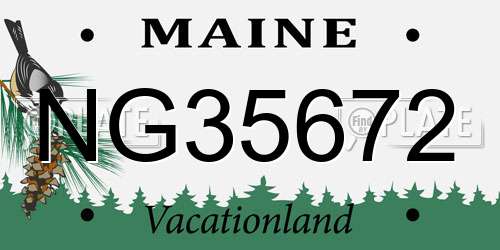 NG35672 Maine License Plate