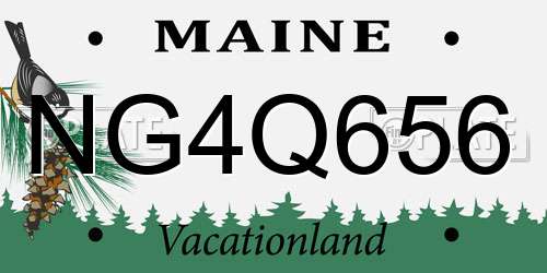 NG4Q656 Maine License Plate