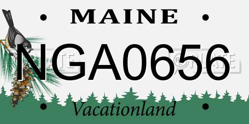 NGA0656 Maine License Plate