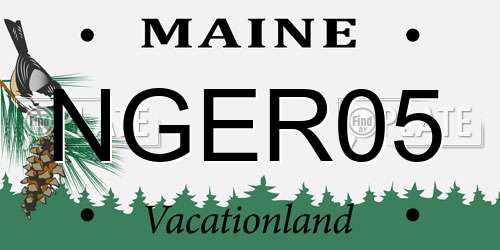 NGER05 Maine License Plate
