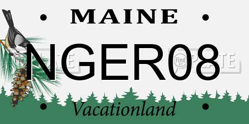 NGER08 Maine License Plate