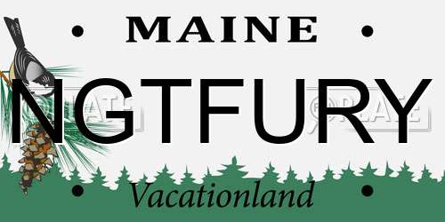 NGTFURY Maine License Plate