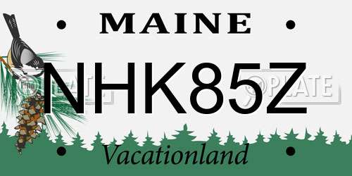 NHK85Z Maine License Plate