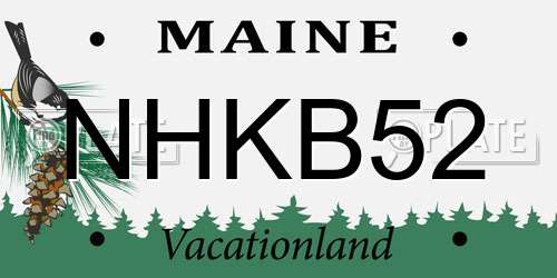 NHKB52 Maine License Plate