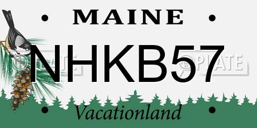 NHKB57 Maine License Plate