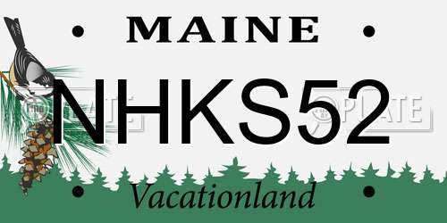 NHKS52 Maine License Plate