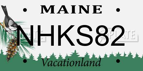 NHKS82 Maine License Plate