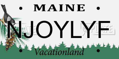 NJOYLYF Maine License Plate