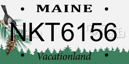 NKT6156 Maine License Plate