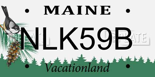 NLK59B Maine License Plate
