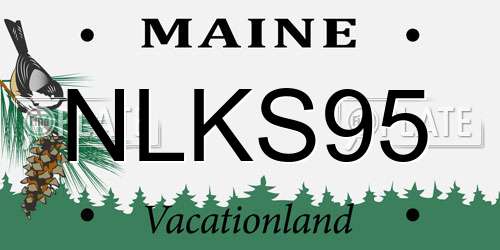 NLKS95 Maine License Plate