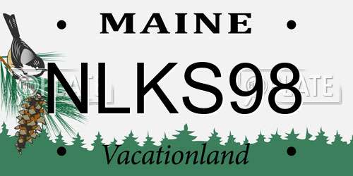NLKS98 Maine License Plate