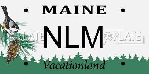 NLM Maine License Plate