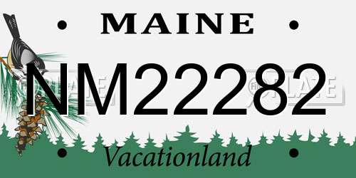 NM22282 Maine License Plate