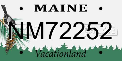 NM72252 Maine License Plate