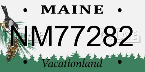 NM77282 Maine License Plate